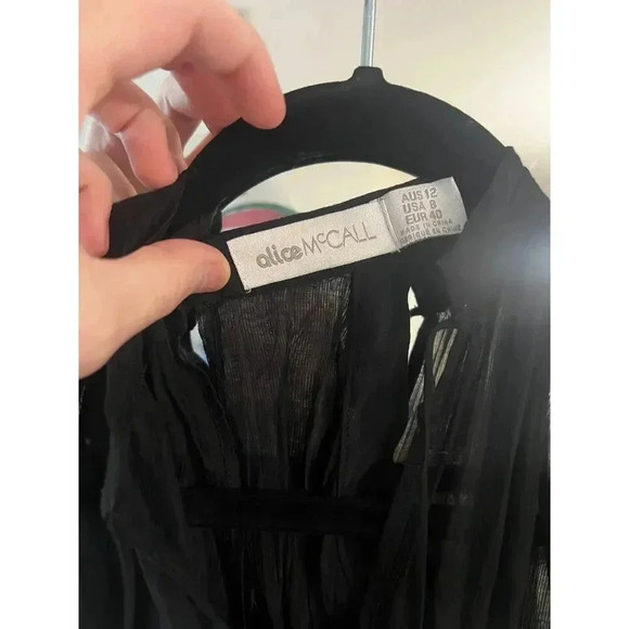 122 Alice McCall Better Be Good To Me Playsuit in Black Romper Size 8 - Picture 6 of 9